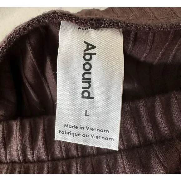 Abound Women's‎ Pull-On High Waist Stretch Ribbed Wide Leg Pants Size Large - Picture 7 of 8